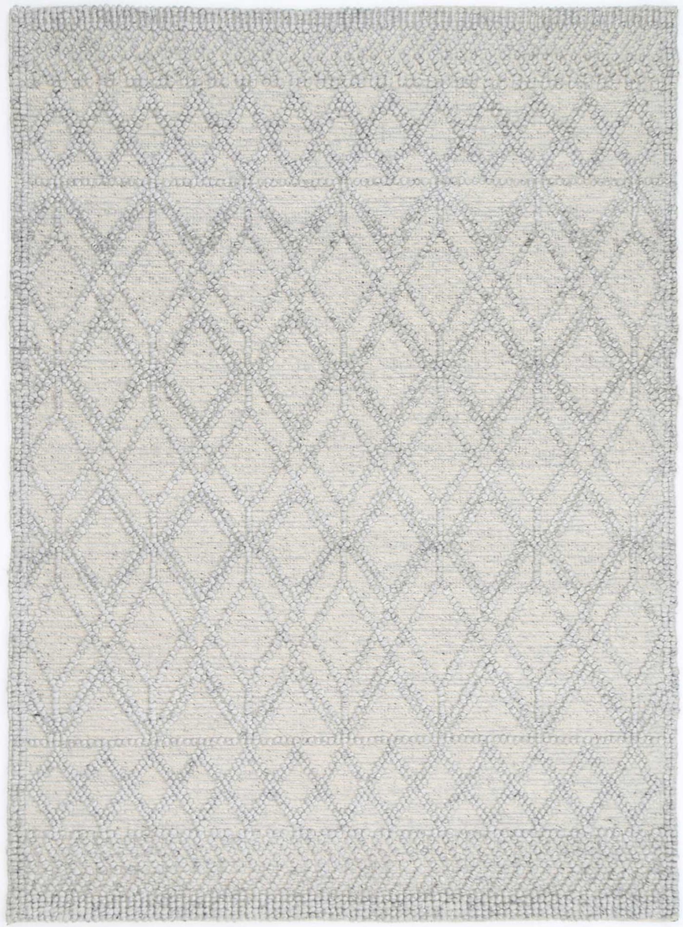 Himadri Trellis Grey Contemporary Wool Blend Rug Brand Ventures