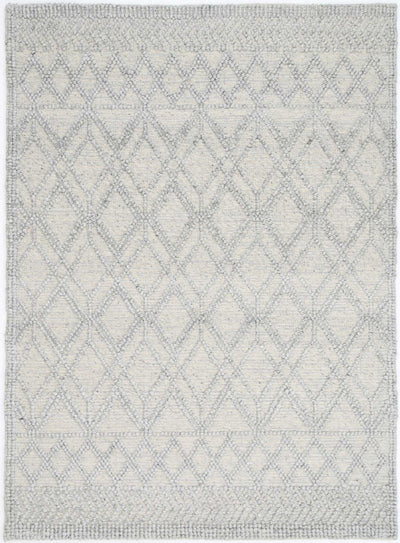 Himadri Trellis Grey Contemporary Wool Blend Rug Brand Ventures