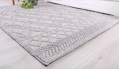 Himadri Trellis Grey Contemporary Wool Blend Rug Brand Ventures