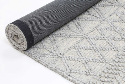 Himadri Trellis Grey Contemporary Wool Blend Rug Brand Ventures