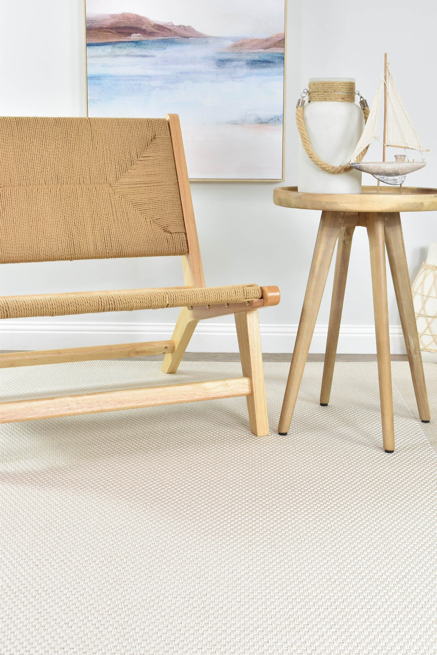 Outdoor Sisal Sisal White Rug 3900-069.