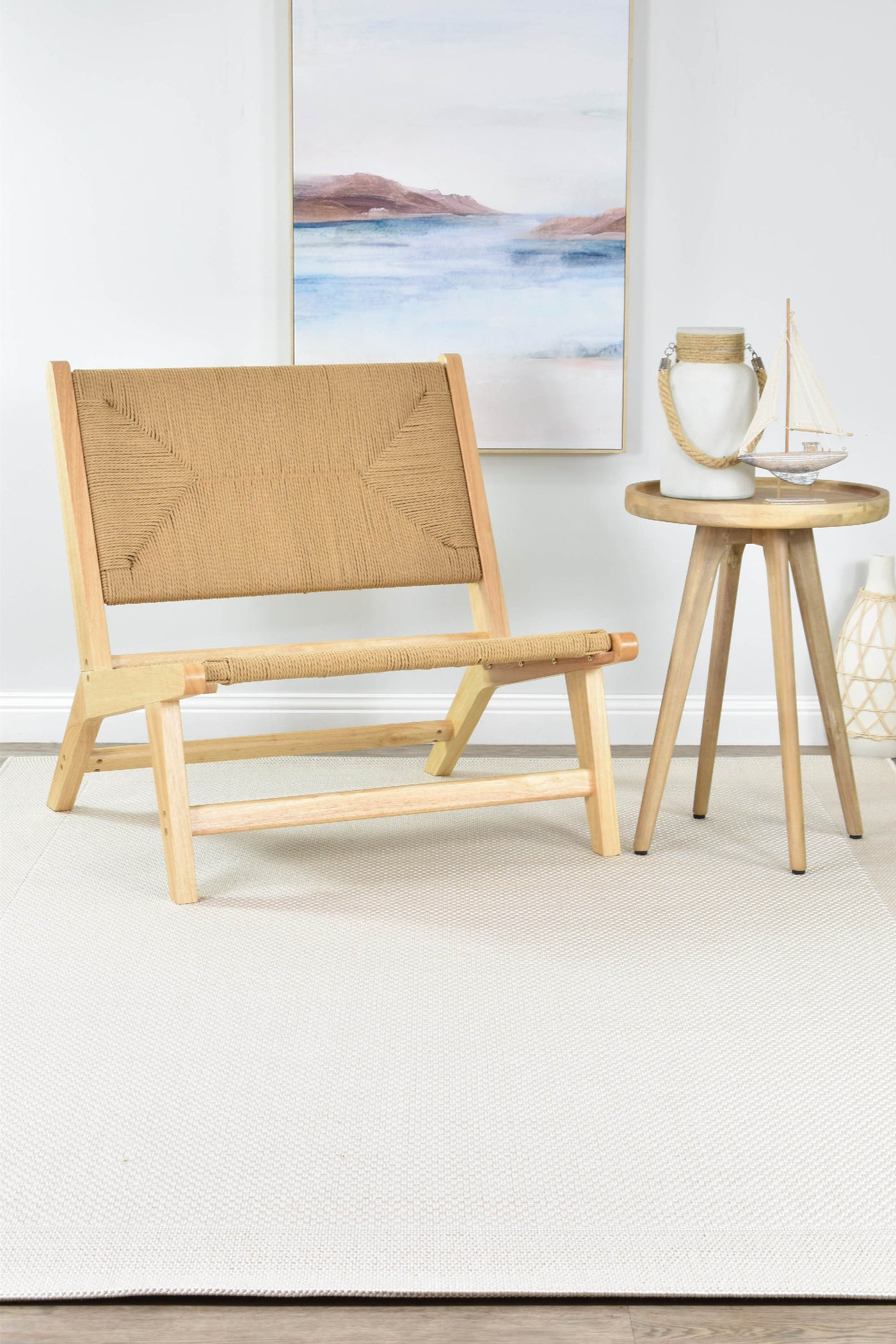 Outdoor Sisal Sisal White Rug 3900-069.