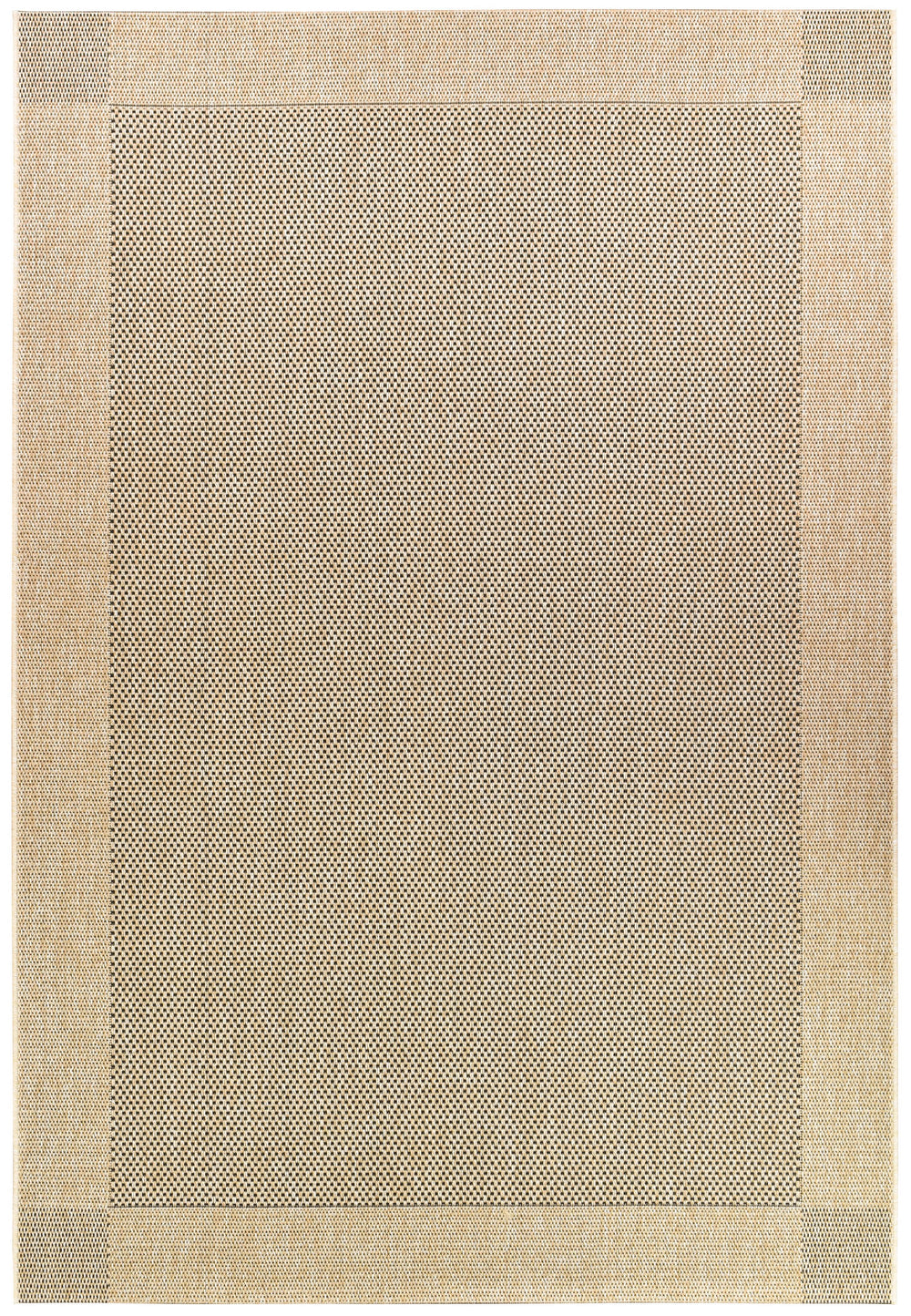 Outdoor Sisal Sisal Sand Black Rug 3900-820.