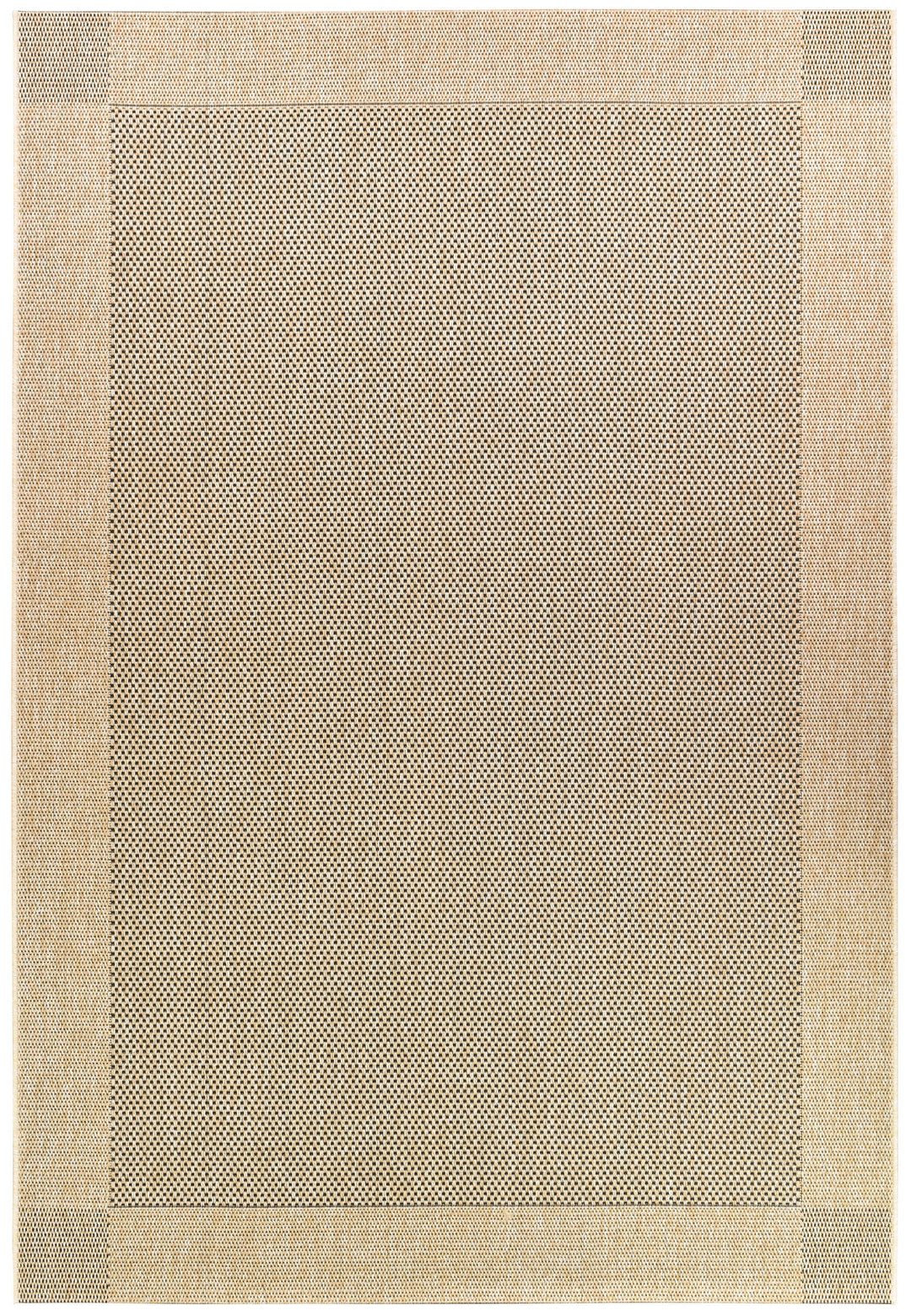 Outdoor Sisal Sisal Sand Black Rug 3900-820.