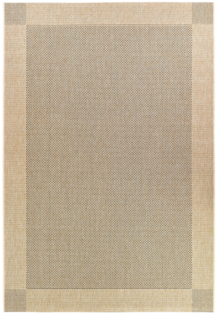 Outdoor Sisal Sisal Sand Black Rug 3900-820.