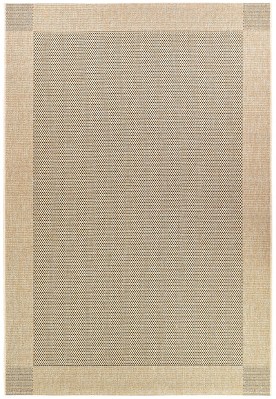 Outdoor Sisal Sisal Sand Black Rug 3900-820.