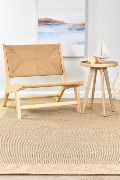 Outdoor Sisal Sisal Sand Black Rug 3900-820.