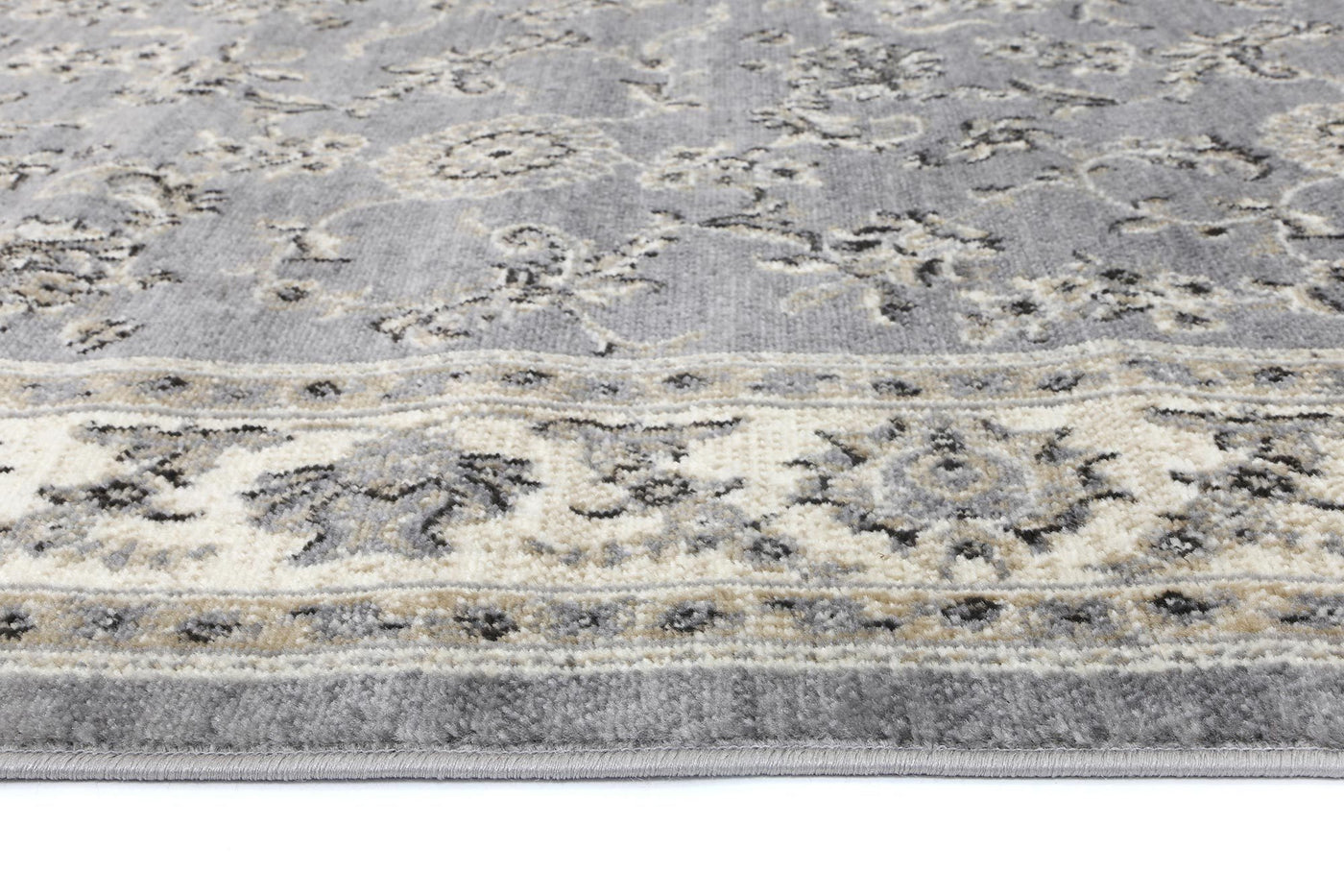 Delilah Grey Cream Border Rug Brand Ventures