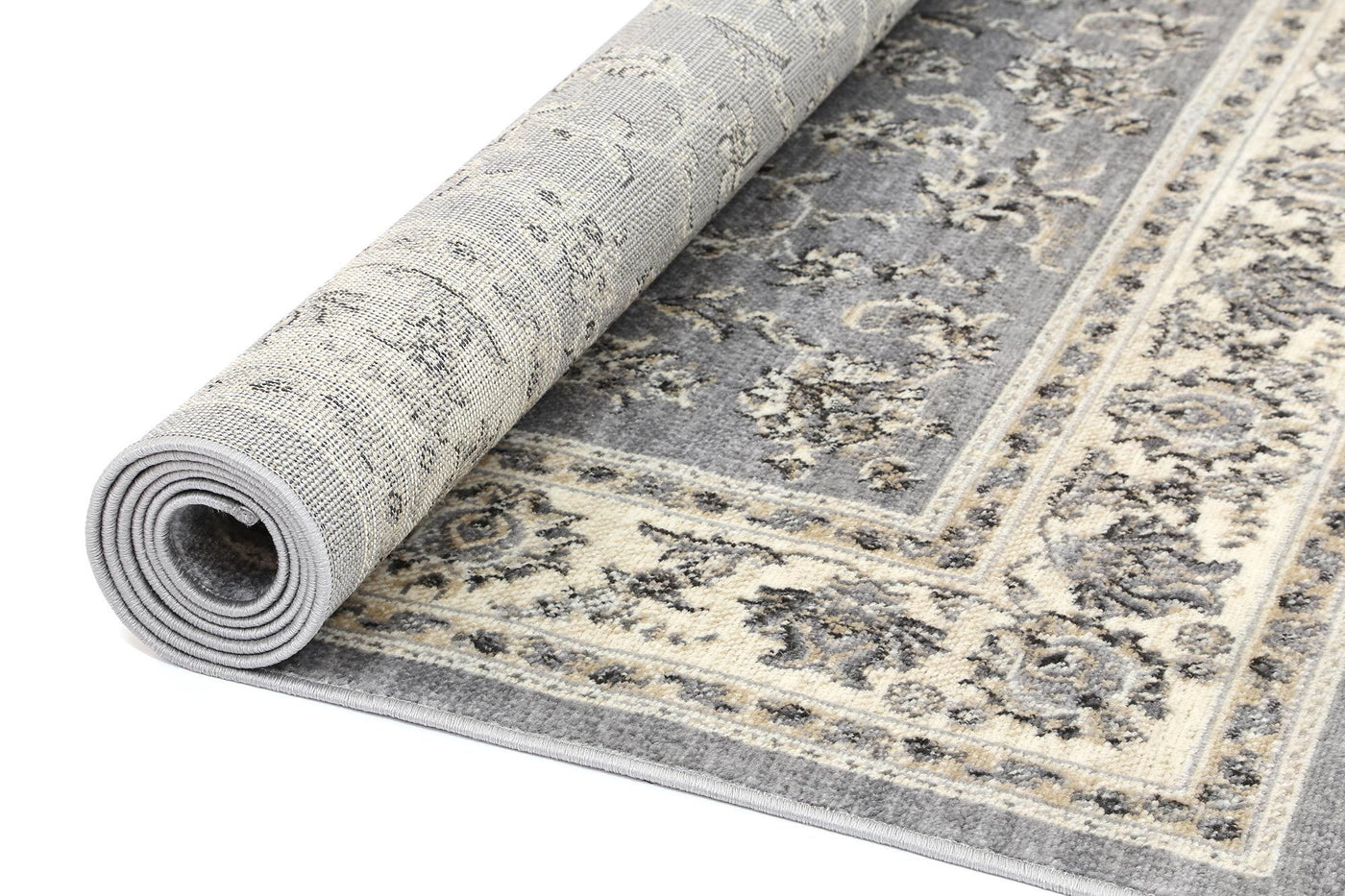 Delilah Grey Cream Border Rug Brand Ventures