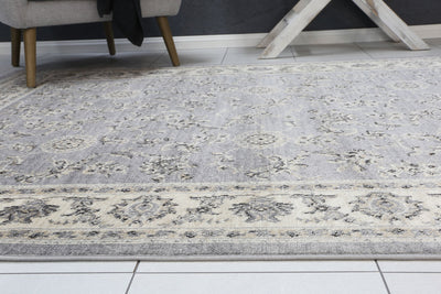 Delilah Grey Cream Border Rug Brand Ventures