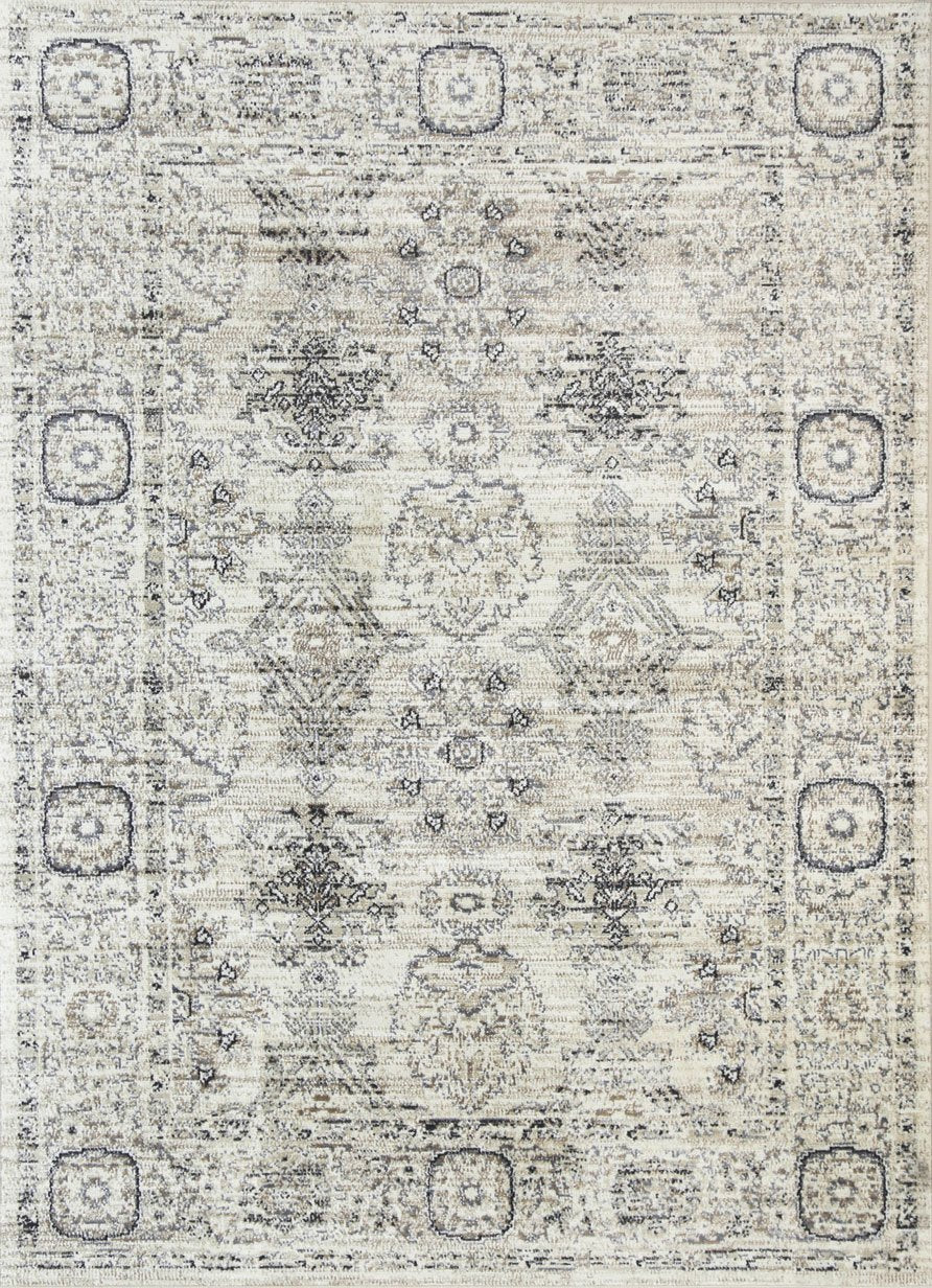 Delilah Cream Grey Contemporary Rug Brand Ventures