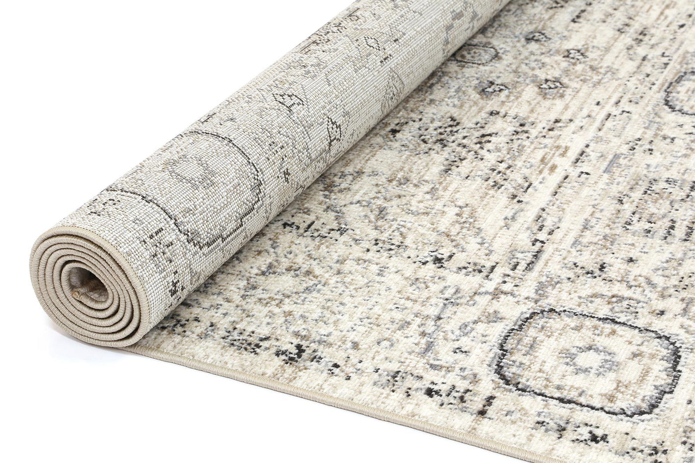 Delilah Cream Grey Contemporary Rug Brand Ventures