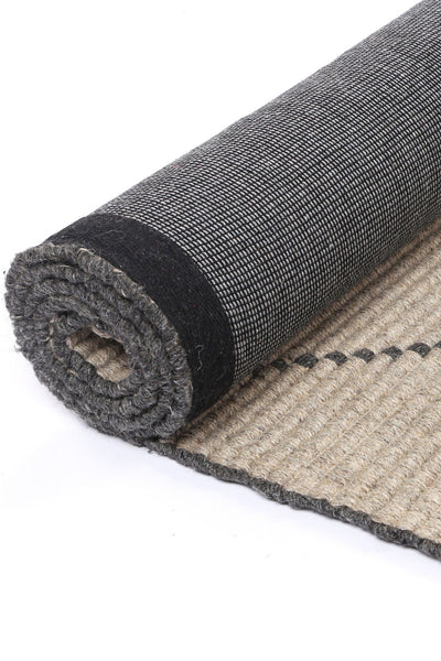 Anjuna Zig-Zag Wool Blend Ash Rug.