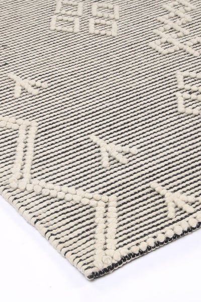 Anjuna Aztec Wool Blend Cream Rug (No Tassel) | Treasures Of Turkey