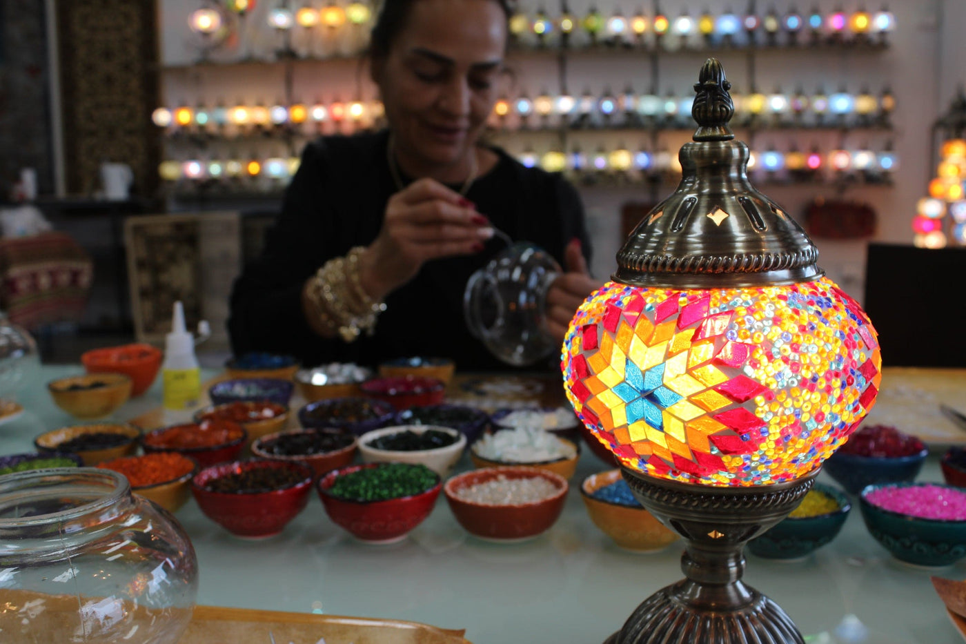 Mosaic Table Lamp Workshop Treasures Of Turkey