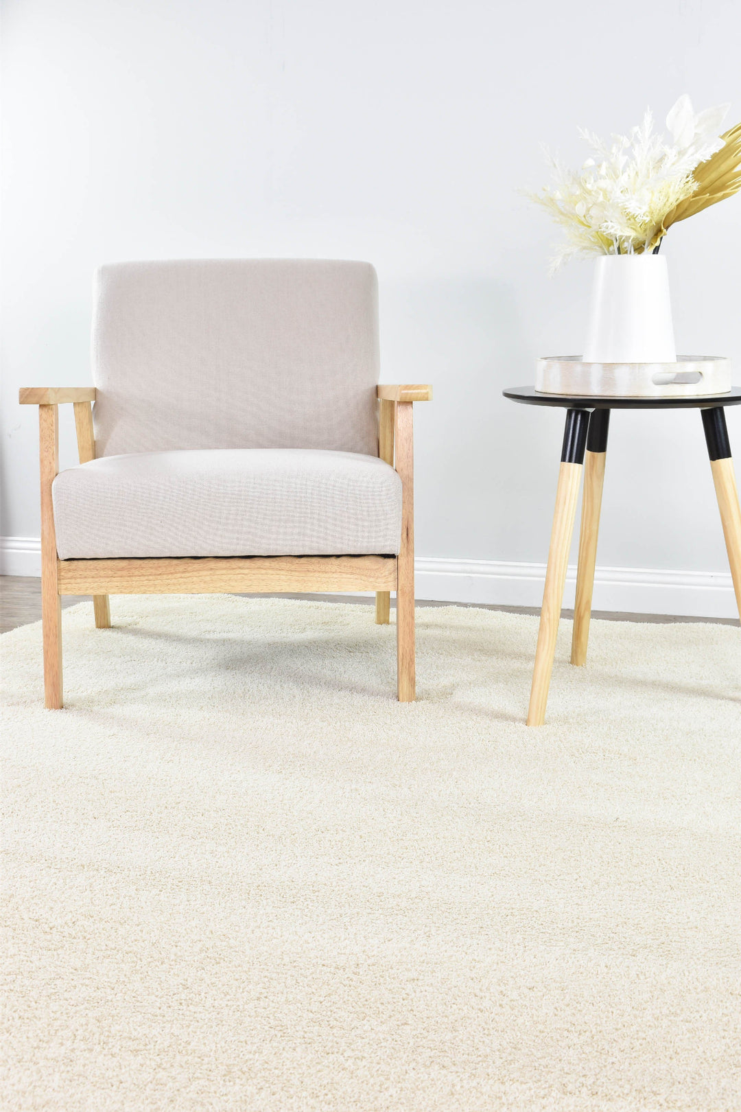Tango Cream Rug - Turkish-inspired shaggy rug from Treasures of Turkey