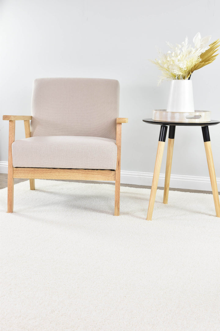 Tango Snow White Rug - Turkish-inspired shaggy rug from Treasures of Turkey