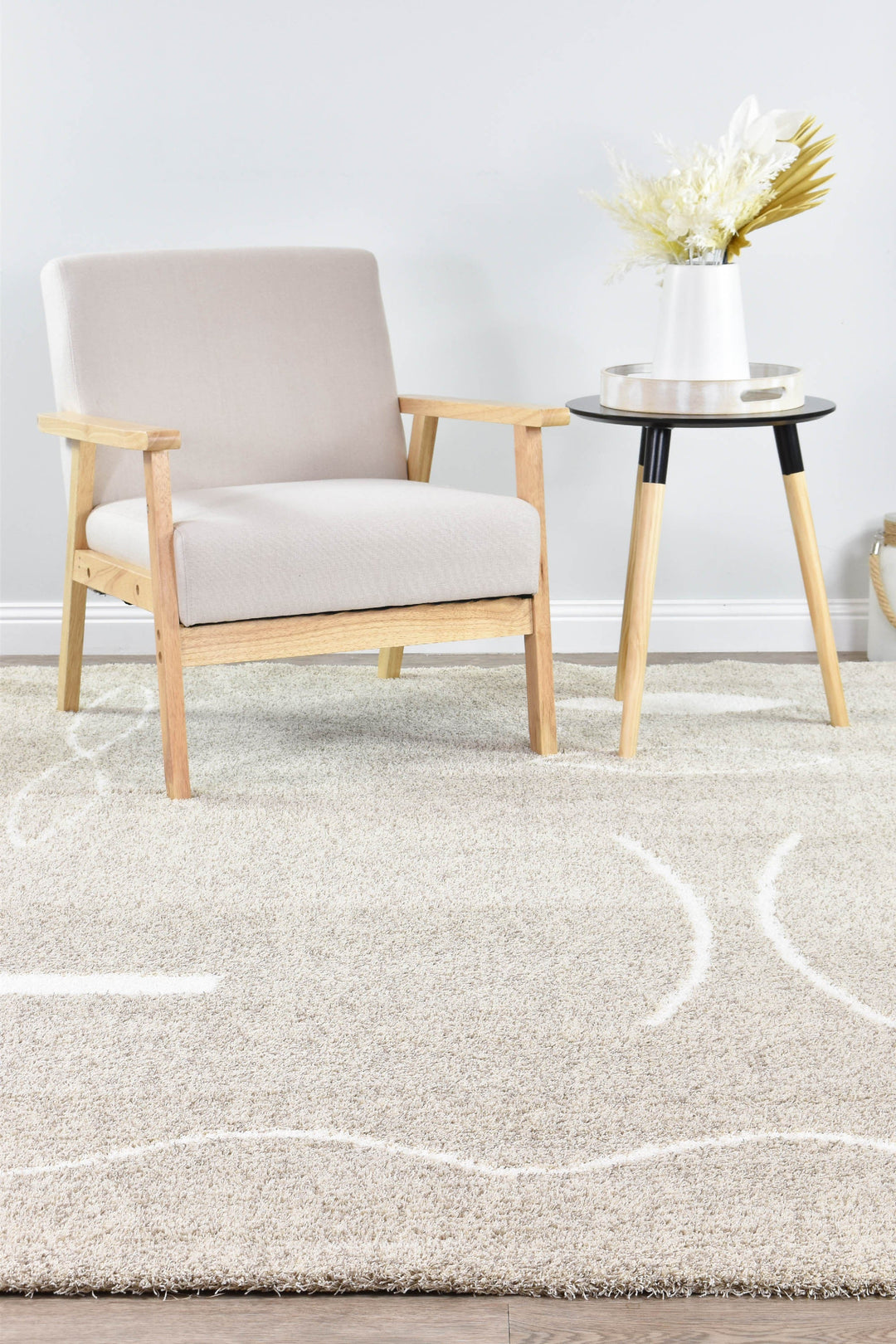 Tango Latte Rug - Turkish-inspired shaggy rug from Treasures of Turkey