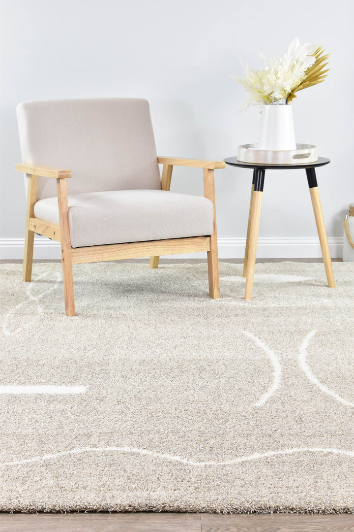 Tango Latte Rug - Turkish-inspired shaggy rug from Treasures of Turkey