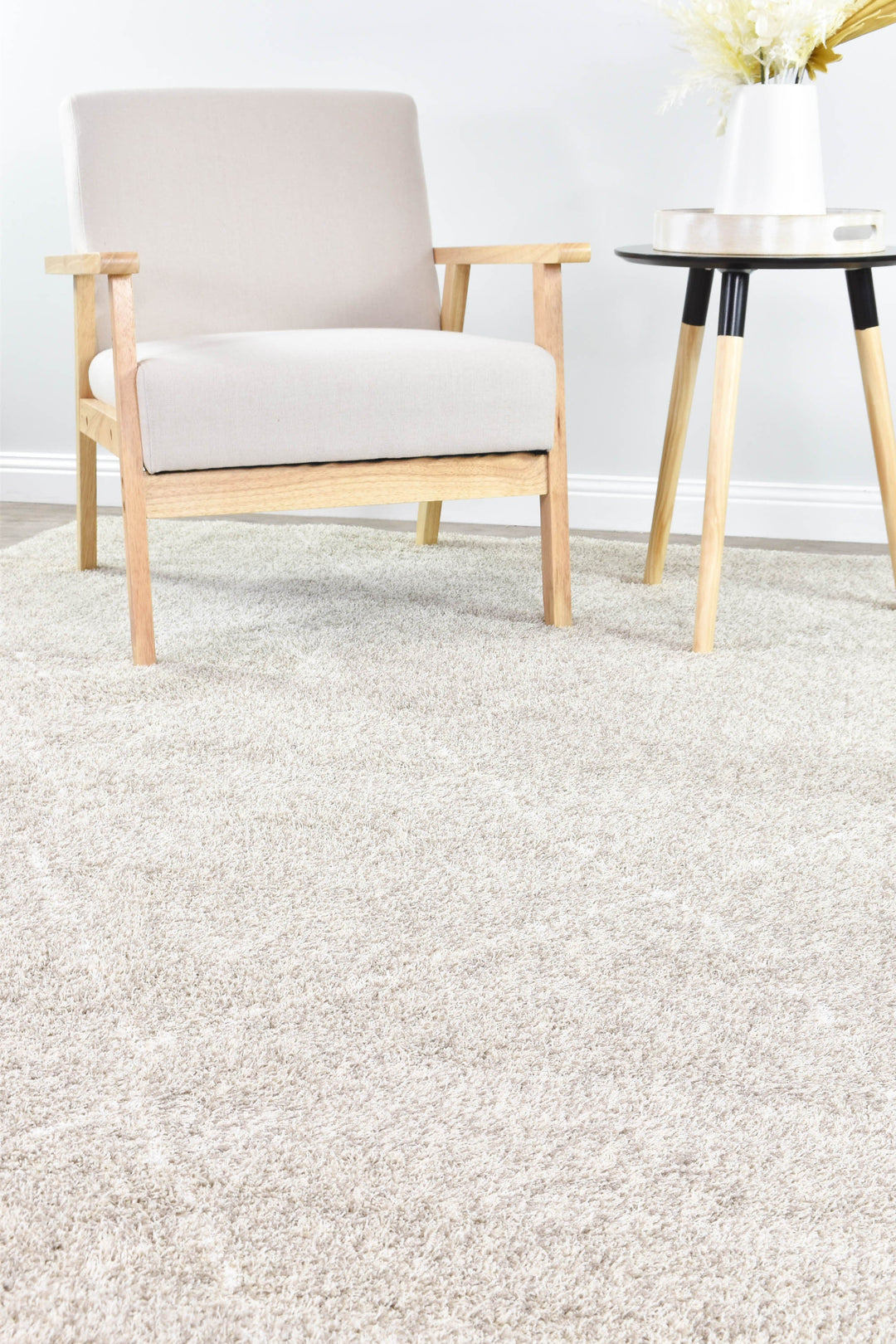 Tango Diamond Latte Rug - Turkish-inspired shaggy rug from Treasures of Turkey