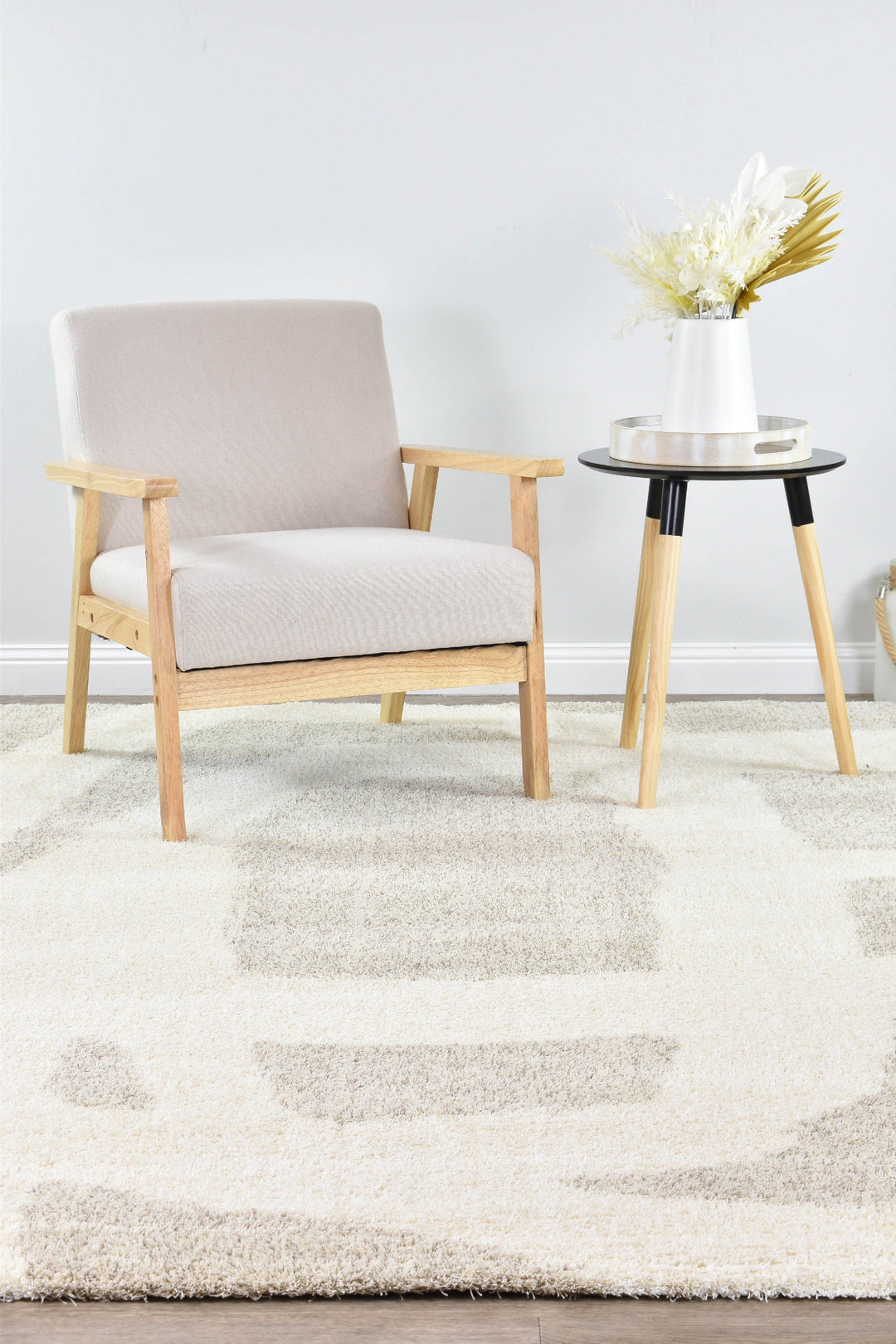 Tango Latte Rug - Turkish-inspired shaggy rug from Treasures of Turkey