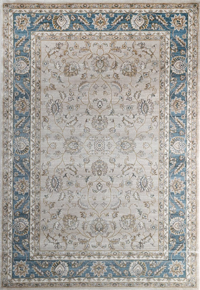 Alanya Beige/Blue Rug | Treasures of Turkey