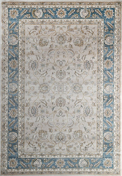 Alanya Beige/Blue Rug | Treasures of Turkey