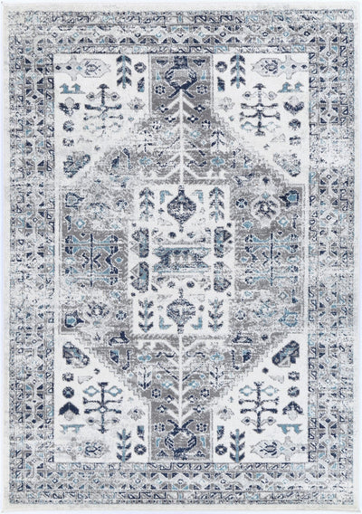 Navana Cream Blue Traditional Rug Brand Ventures
