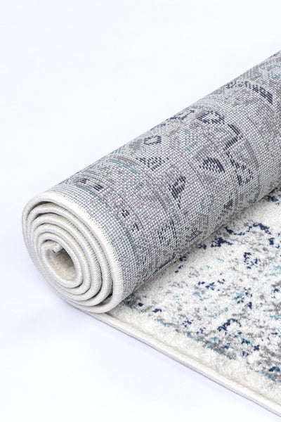Navana Cream Blue Traditional Rug Brand Ventures