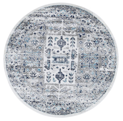 Navana Cream Blue Traditional Rug Brand Ventures