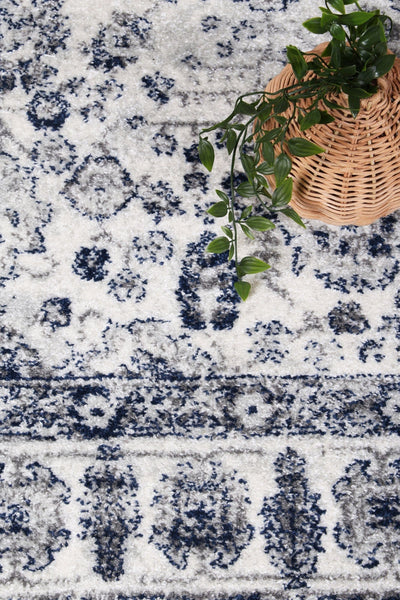 Navana Navy Cream Traditional Rug Brand Ventures