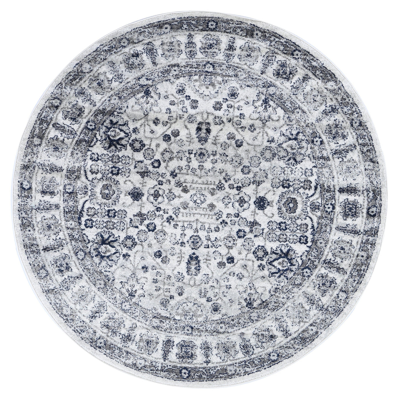 Navana Navy Cream Traditional Rug Brand Ventures