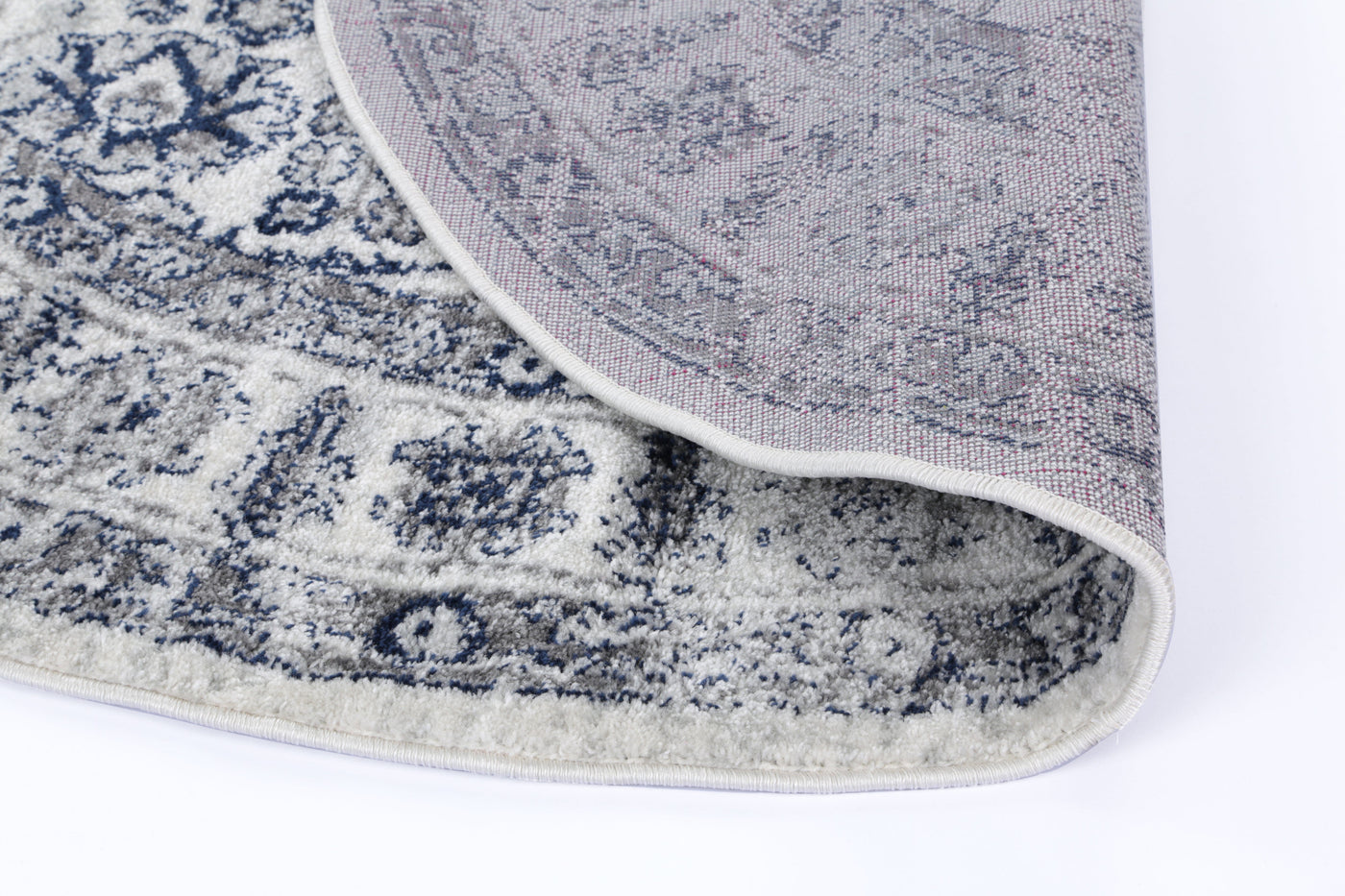 Navana Cream Navy Floral Rug Brand Ventures