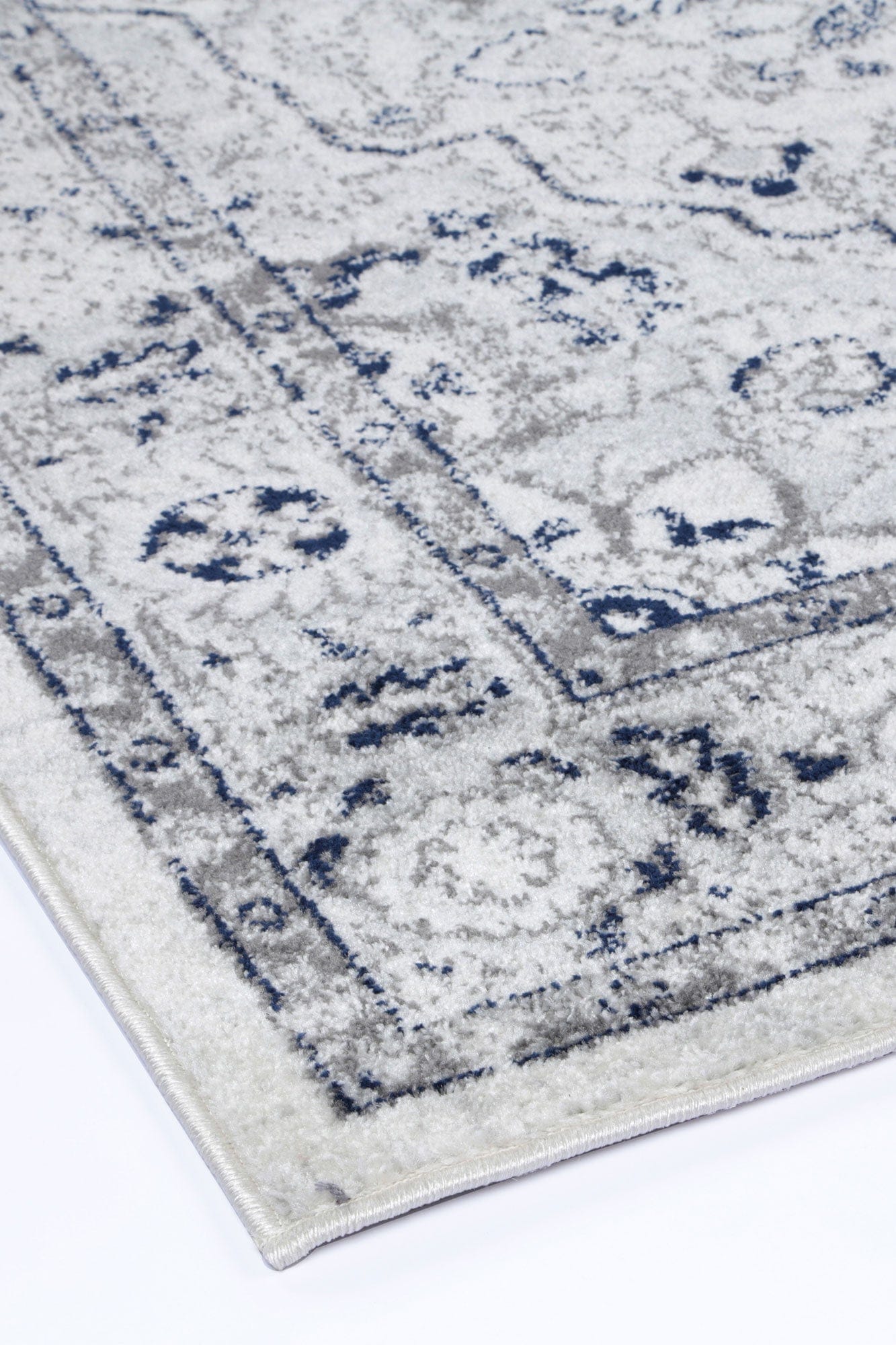 Navana Cream Navy Floral Rug Brand Ventures