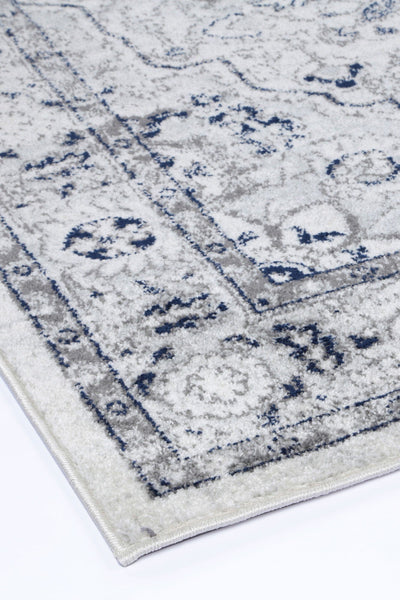 Navana Cream Navy Floral Rug Brand Ventures