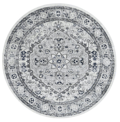 Navana Cream Navy Floral Rug Brand Ventures