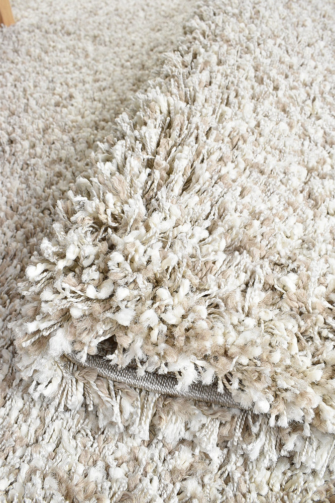 Plain Portland Shaggy Rug Beige - Turkish-inspired shaggy rug from Treasures of Turkey
