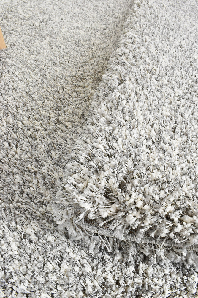 Plain Portland Shaggy Rug Grey - Turkish-inspired shaggy rug from Treasures of Turkey