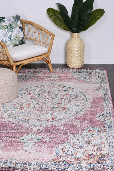Konya Medalion Transitional Blush Rug Brand Ventures