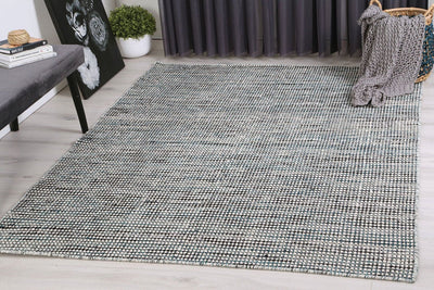 Zenno Teal Blue Rug Brand Ventures