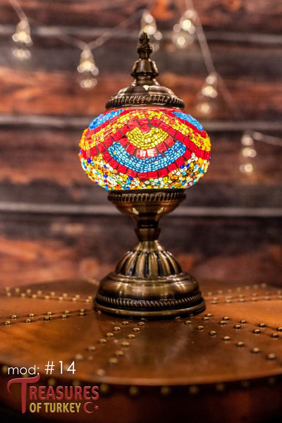 Handmade Turkish Mosaic Lamps - Unique Pre-made Pieces of Art (M).