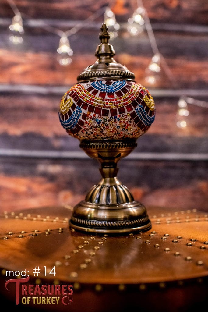 Handmade Turkish Mosaic Lamps - Unique Pre-made Pieces of Art (M).