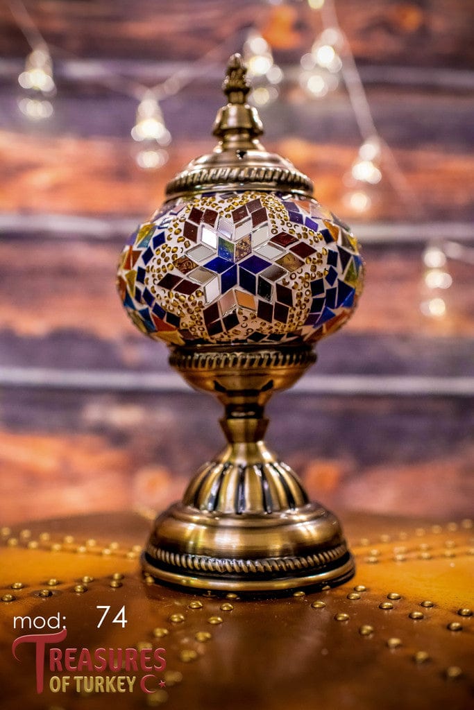 Handmade Turkish Mosaic Lamps - Unique Pre-made Pieces of Art (M).