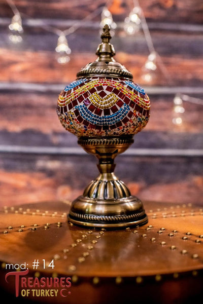 Handmade Turkish Mosaic Lamps - Unique Pre-made Pieces of Art (M).