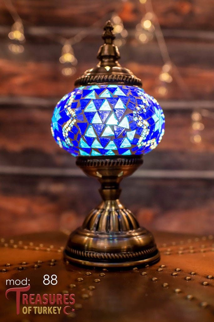 Blue on sale mosaic lamp