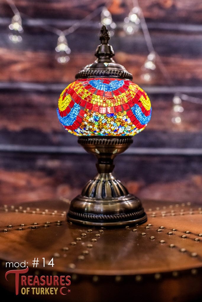 Handmade Turkish Mosaic Lamps - Unique Pre-made Pieces of Art (M).